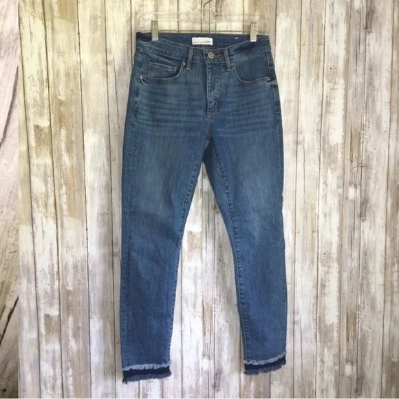 Loft Curvy Skinny Double Hem Jeans - Picture 4 of 8